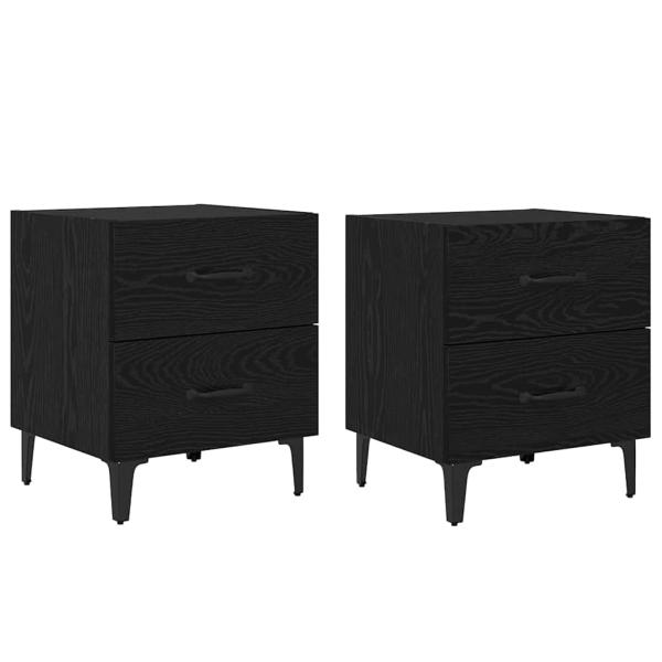 Bettschrank 2 pcs Schwarze Eiche 40 x 35 x 47,5 cm