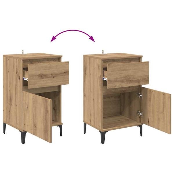 Nachttisch Eiche handwerklich 40 x 35 x 70 cm Holzwerkstoff