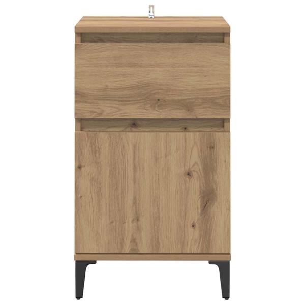 Nachttisch Eiche handwerklich 40 x 35 x 70 cm Holzwerkstoff