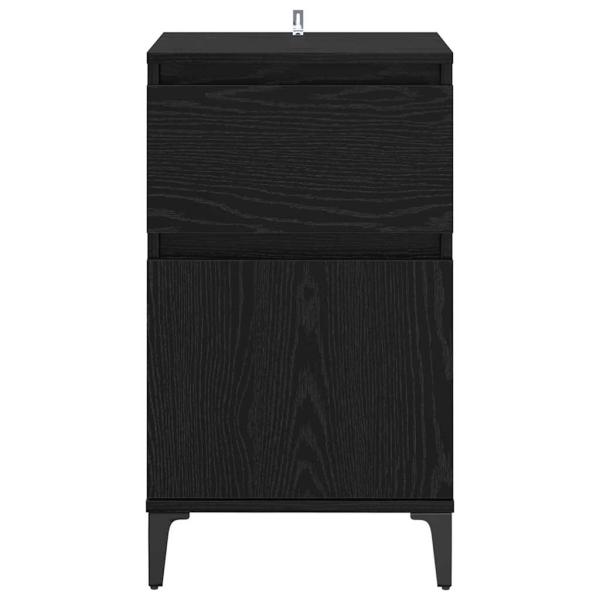 Nachttisch Schwarze Eiche 40 x 35 x 70 cm Holzwerkstoff