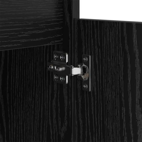 ARDEBO.de - Nachttisch 2 pcs Schwarze Eiche 40 x 35 x 70 cm Holzwerkstoff