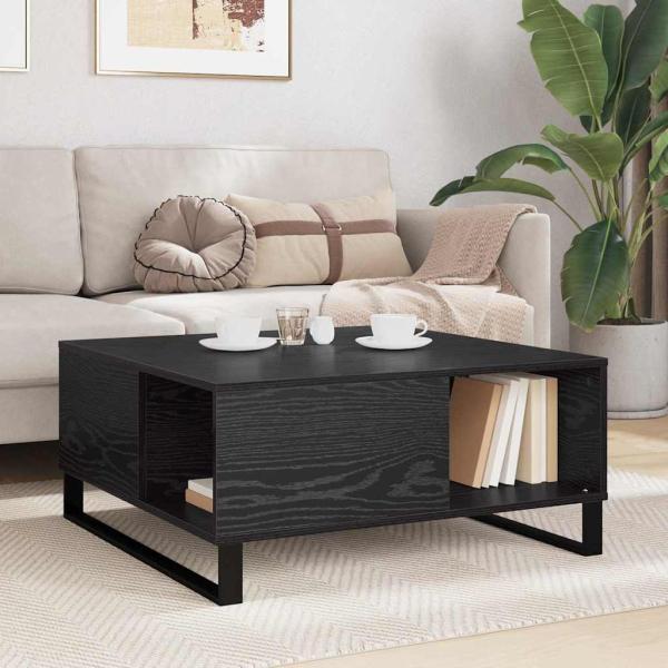Couchtisch Schwarze Eiche 80 x 80 x 36.5 cm Holzwerkstoff