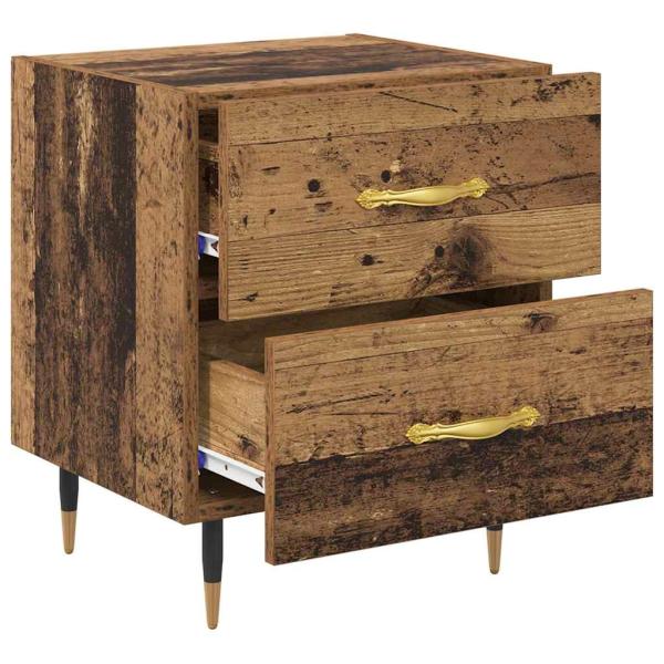 Nachttisch 2 pcs Altholz 40 x 35 x 47,5 cm Holzwerkstoff