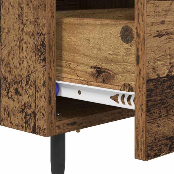 Nachttisch 2 pcs Altholz 40 x 35 x 47,5 cm Holzwerkstoff