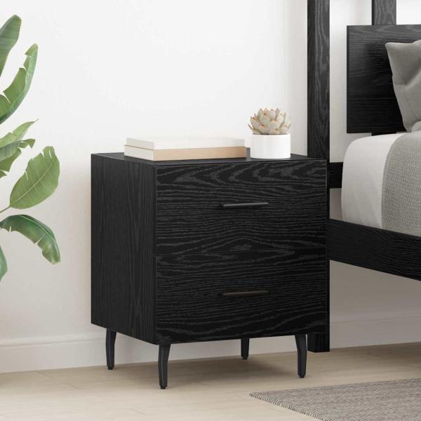 ARDEBO.de - Nachttisch Schwarze Eiche 40 x 35 x 47,5 cm Holzwerkstoff