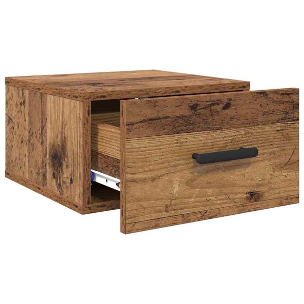 Nachttisch Wandmontiert Altholz 35 x 35 x 20 cm Holzwerkstoff