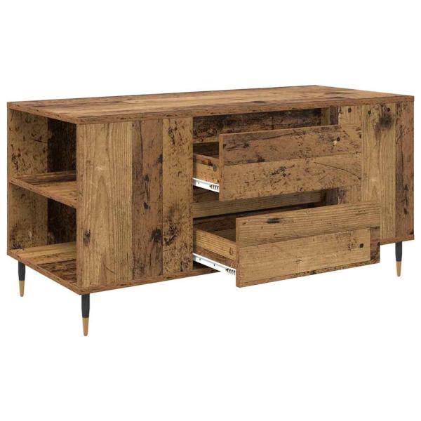 Couchtisch with Drawer Altholz 102 x 44,5 x 50 cm Holzwerkstoff