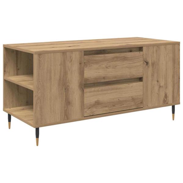Couchtisch Eiche handwerklich 102 x 44,5 x 50 cm Holzwerkstoff
