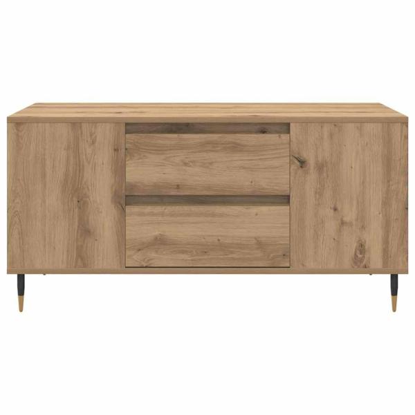 Couchtisch Eiche handwerklich 102 x 44,5 x 50 cm Holzwerkstoff