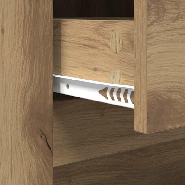 Couchtisch Eiche handwerklich 102 x 44,5 x 50 cm Holzwerkstoff