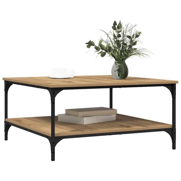 Couchtisch Eiche handwerklich 80 x 80 x 40 cm Holzwerkstoff