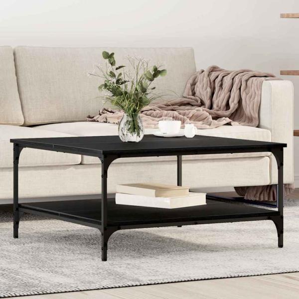ARDEBO.de - Couchtisch Schwarze Eiche 80 x 80 x 40 cm Holzwerkstoff