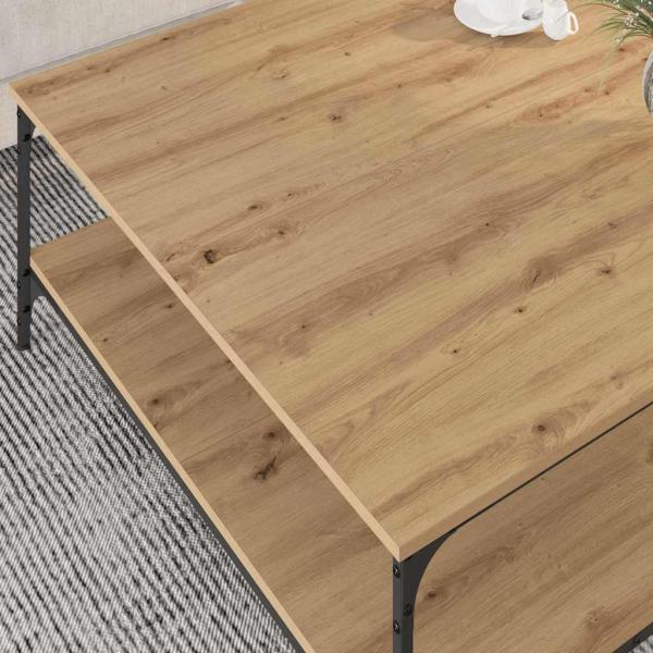 Couchtisch Eiche handwerklich 100 x 100 x 40 cm Holzwerkstoff