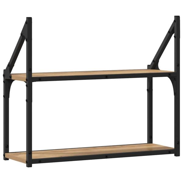 Wandregal Eiche handwerklich 60 x 21 x 51 cm Holzwerkstoff