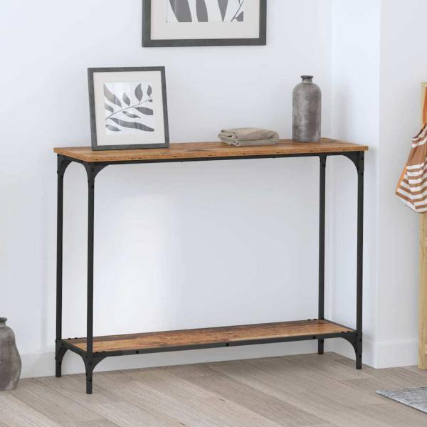 ARDEBO.de - Konsolentisch Altholz 101 x 30.5 x 75 cm Holzwerkstoff