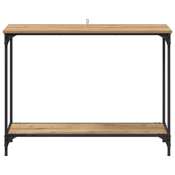 Konsolentisch mit Regal Eiche handwerklich 101 x 30.5 x 75 cm