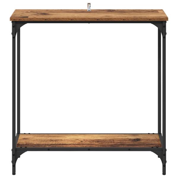 Konsolentisch mit Regal Altholz 75 x 30.5 x 75 cm Holzwerkstoff