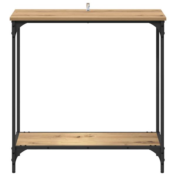 Konsolentisch mit Regal Eiche handwerklich 75 x 30.5 x 75 cm