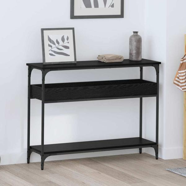 ARDEBO.de - Konsolentisch Schwarze Eiche 100 x 29 x 75 cm Holzwerkstoff