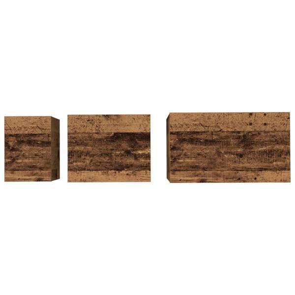 Nesting Couchtisch 3 pcs Altholz 60 x 35 x 56 cm Holzwerkstoff