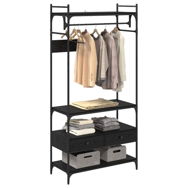 Kleiderschrank Schwarze Eiche 89 x 39 x 184.5 cm Holzwerkstoff