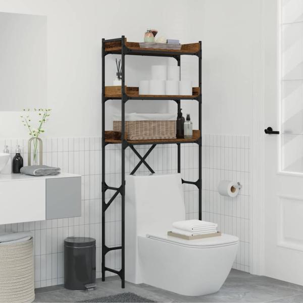 ARDEBO.de - Waschmaschinenregal Altholz 67 x 25 x 163 cm Holzwerkstoff