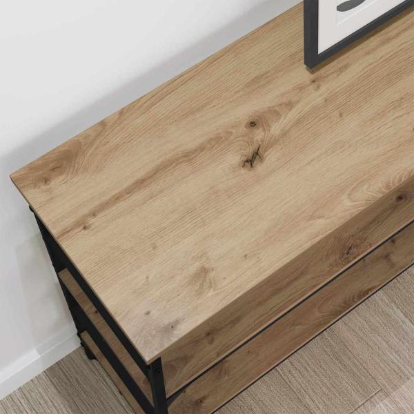 Konsolentisch Eiche handwerklich 100 x 32 x 75 cm Holzwerkstoff