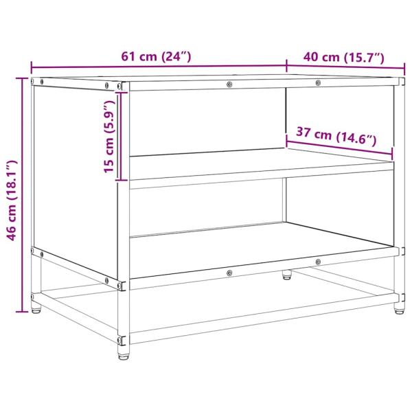 TV-Schränk Eiche handwerklich 61 x 40 x 46 cm Holzwerkstoff