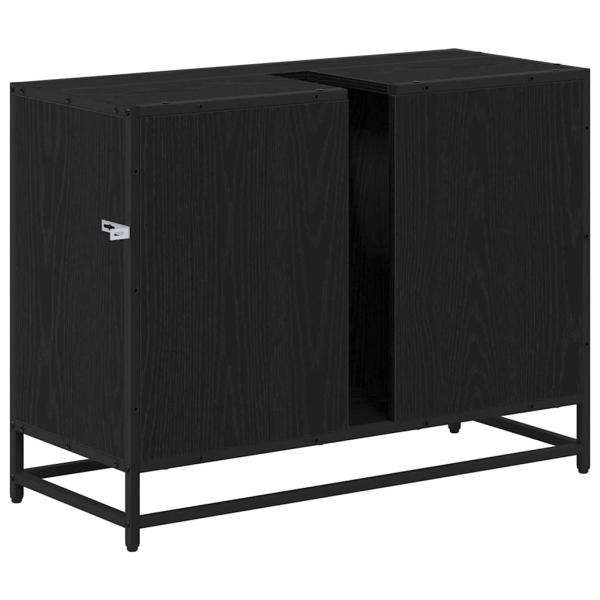 Badezimmer Waschbecken Schrank Schwarze Eiche 80 x 33 x 60 cm