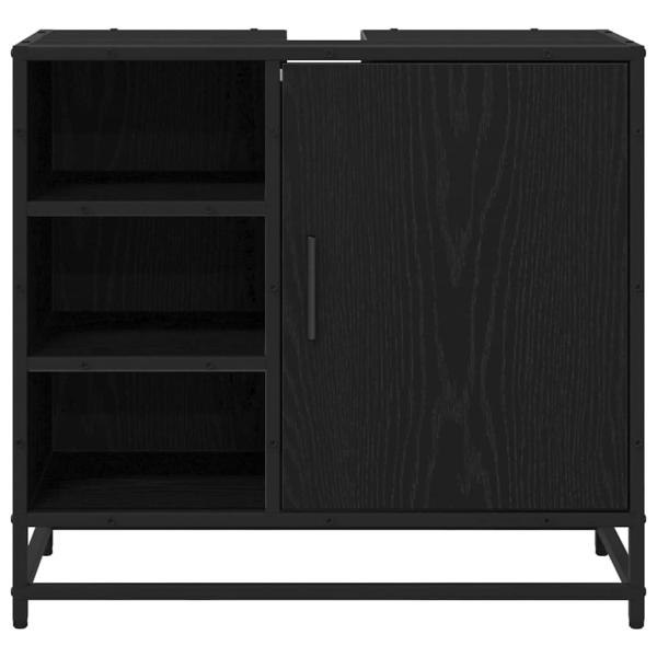 Badezimmer Waschbecken Schrank Schwarze Eiche 65 x 33 x 60 cm