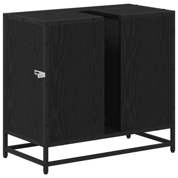 Badezimmer Waschbecken Schrank Schwarze Eiche 65 x 33 x 60 cm