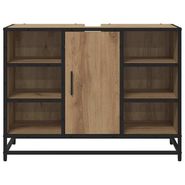 Badezimmer Waschbecken Schrank mit Regal Eiche handwerklich