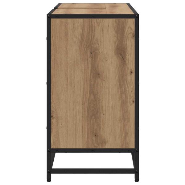 Badezimmer Waschbecken Schrank mit Regal Eiche handwerklich