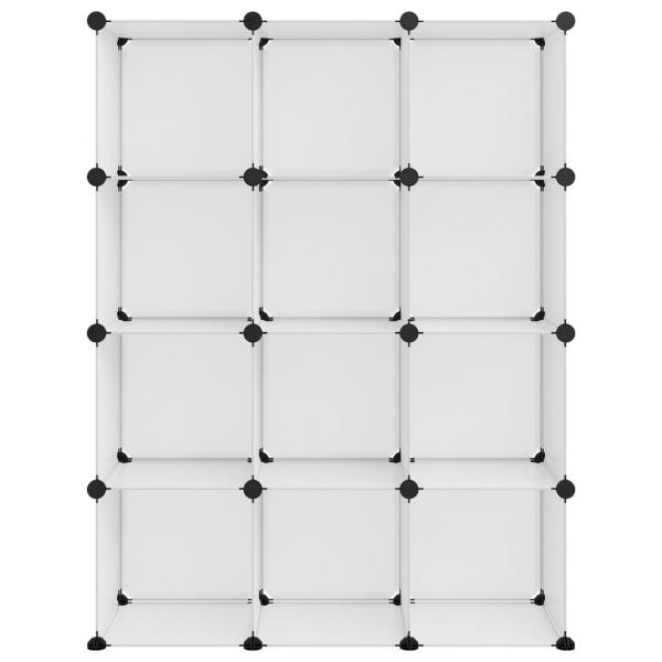 Regalsystem mit 12 Würfeln Transparent PP