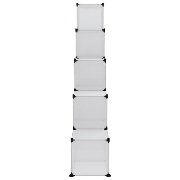 Regalsystem mit 15 Würfeln und Türen Transparent PP