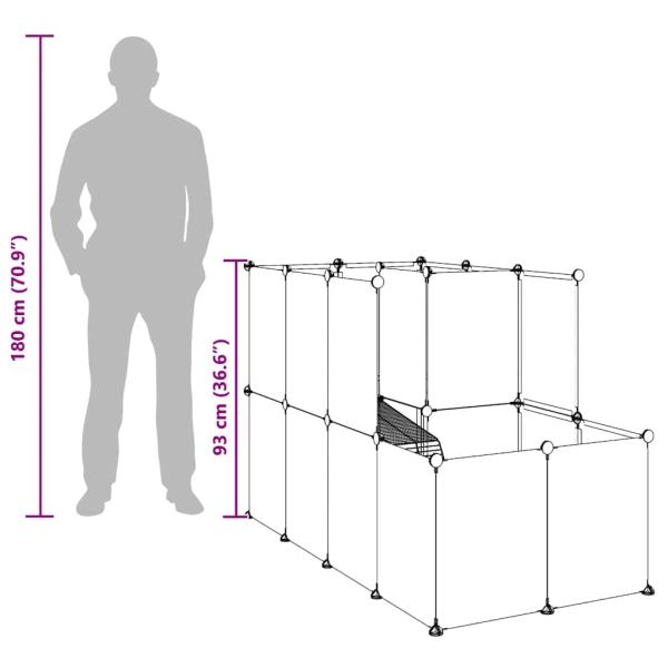 Kleintierkäfig Transparent 142x74x93 cm PP und Stahl