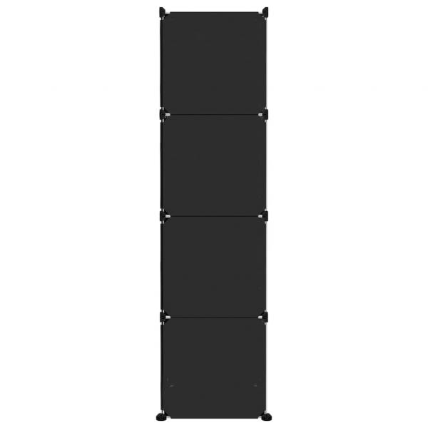 Kinderschrank Modular mit 10 Würfeln Schwarz PP
