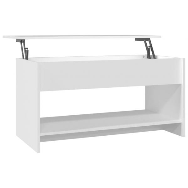 Couchtisch Weiß 102x50x52,5 cm Holzwerkstoff