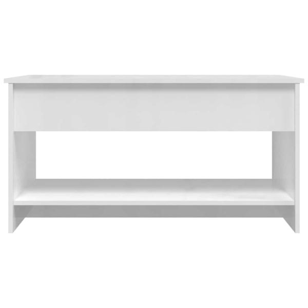 Couchtisch Hochglanz-Weiß 102x50x52,5 cm Holzwerkstoff