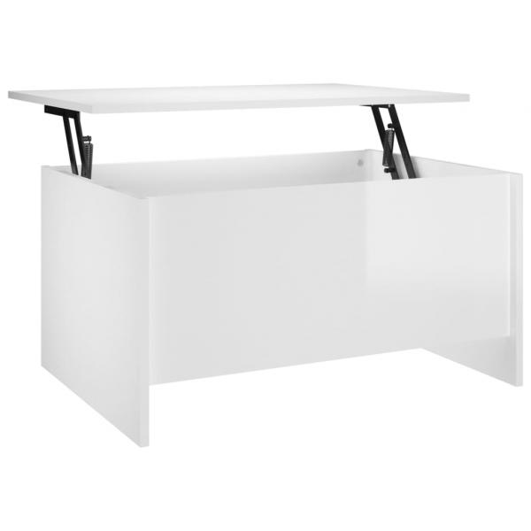 ARDEBO.de - Couchtisch Hochglanz-Weiß 80x55,5x41,5 cm Holzwerkstoff