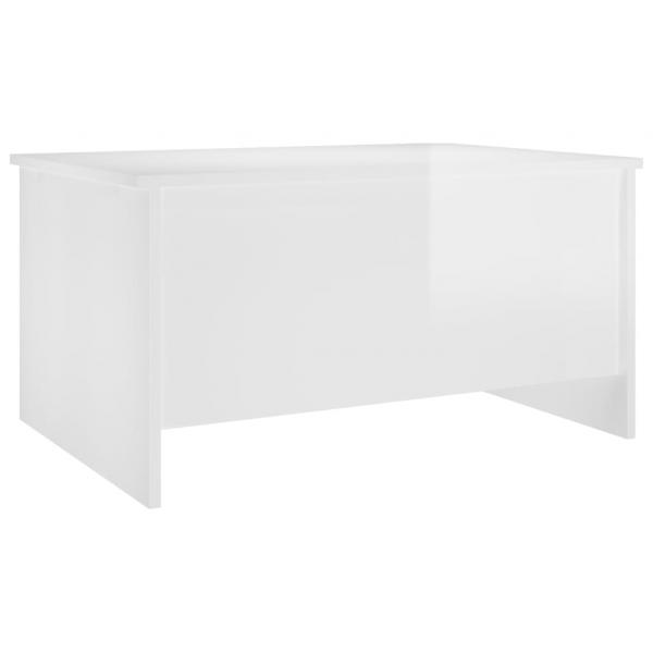 Couchtisch Hochglanz-Weiß 80x55,5x41,5 cm Holzwerkstoff