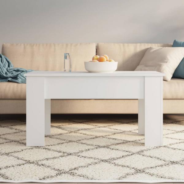 Couchtisch Weiß 101x49x52 cm Holzwerkstoff