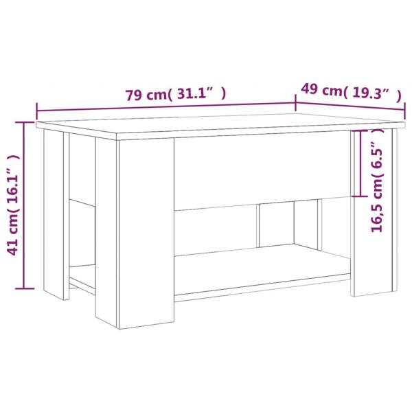 Couchtisch Schwarz 79x49x41 cm Holzwerkstoff
