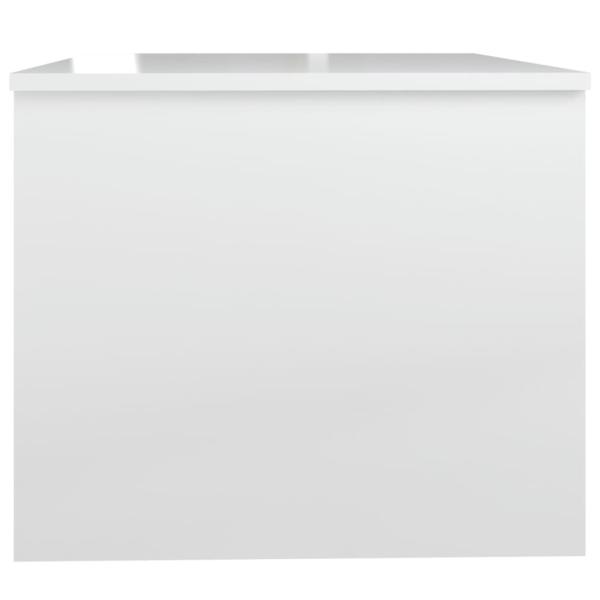 ARDEBO.de - Couchtisch Hochglanz-Weiß 80x50x42,5 cm Holzwerkstoff