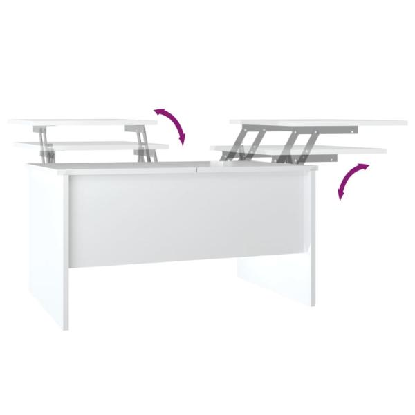 Couchtisch Hochglanz-Weiß 80x50x42,5 cm Holzwerkstoff