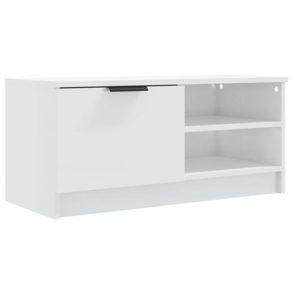 TV-Schränke 2 Stk. Hochglanz Weiß 80x35x36,5cm Holzwerkstoff