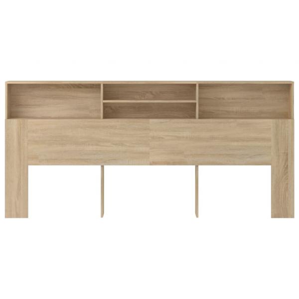 Kopfteil mit Ablagen Sonoma-Eiche 220x19x103,5 cm