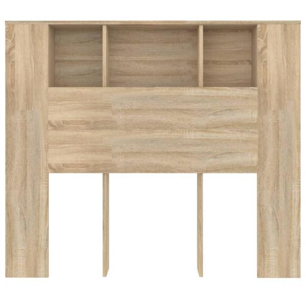 Kopfteil mit Ablagen Sonoma-Eiche 120x18,5x102,5 cm