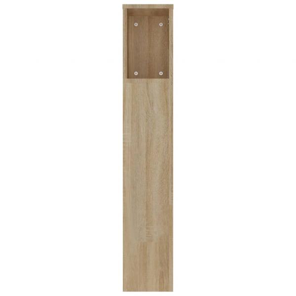 Kopfteil mit Ablagen Sonoma-Eiche 220x18,5x104,5 cm