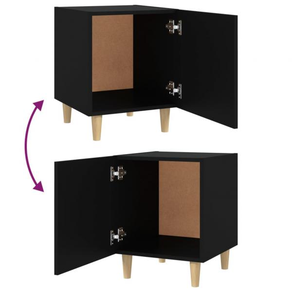 Nachttisch Schwarz Holzwerkstoff